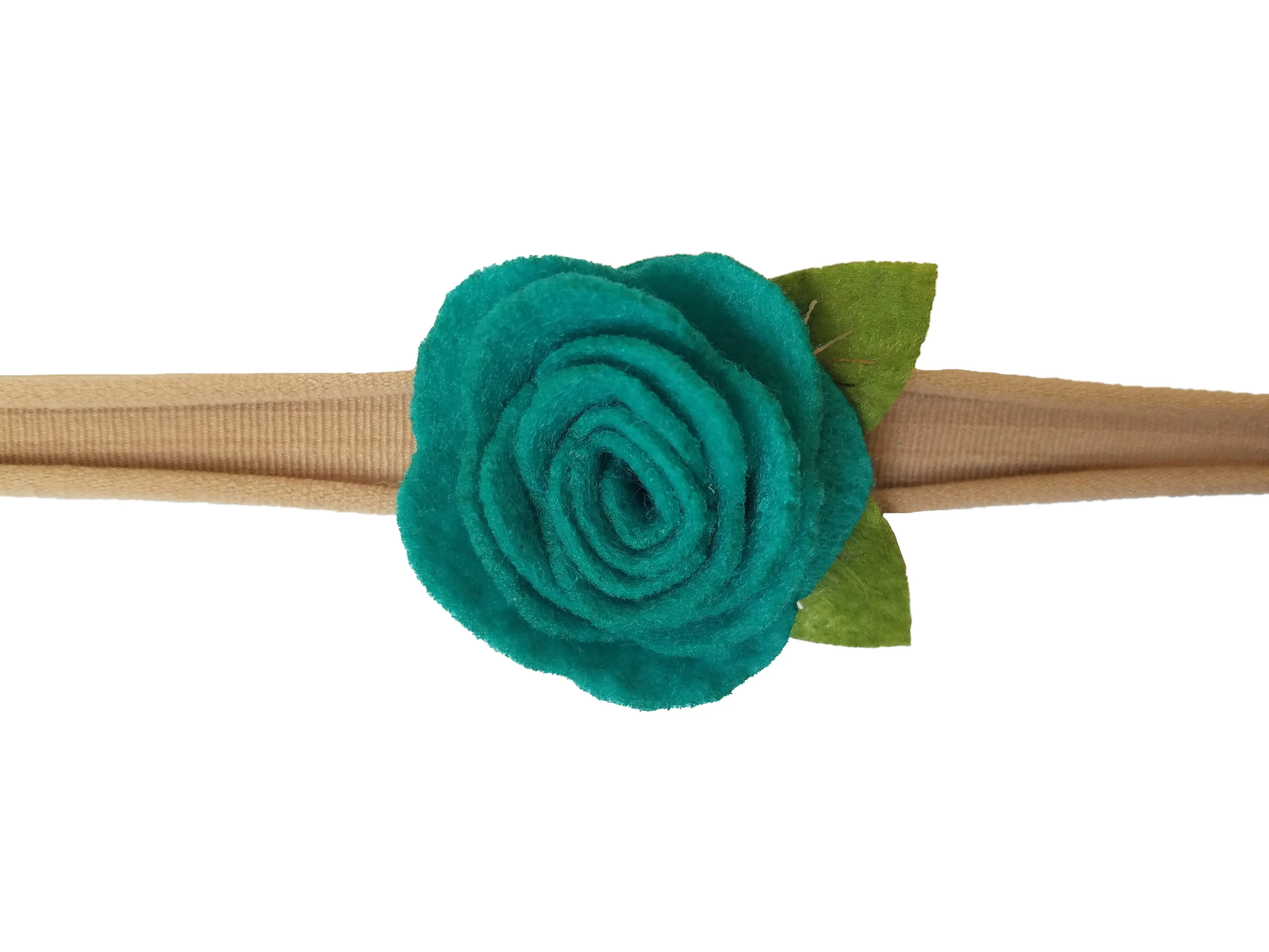 1.5" Fuchsia Felt flower Rose Headband