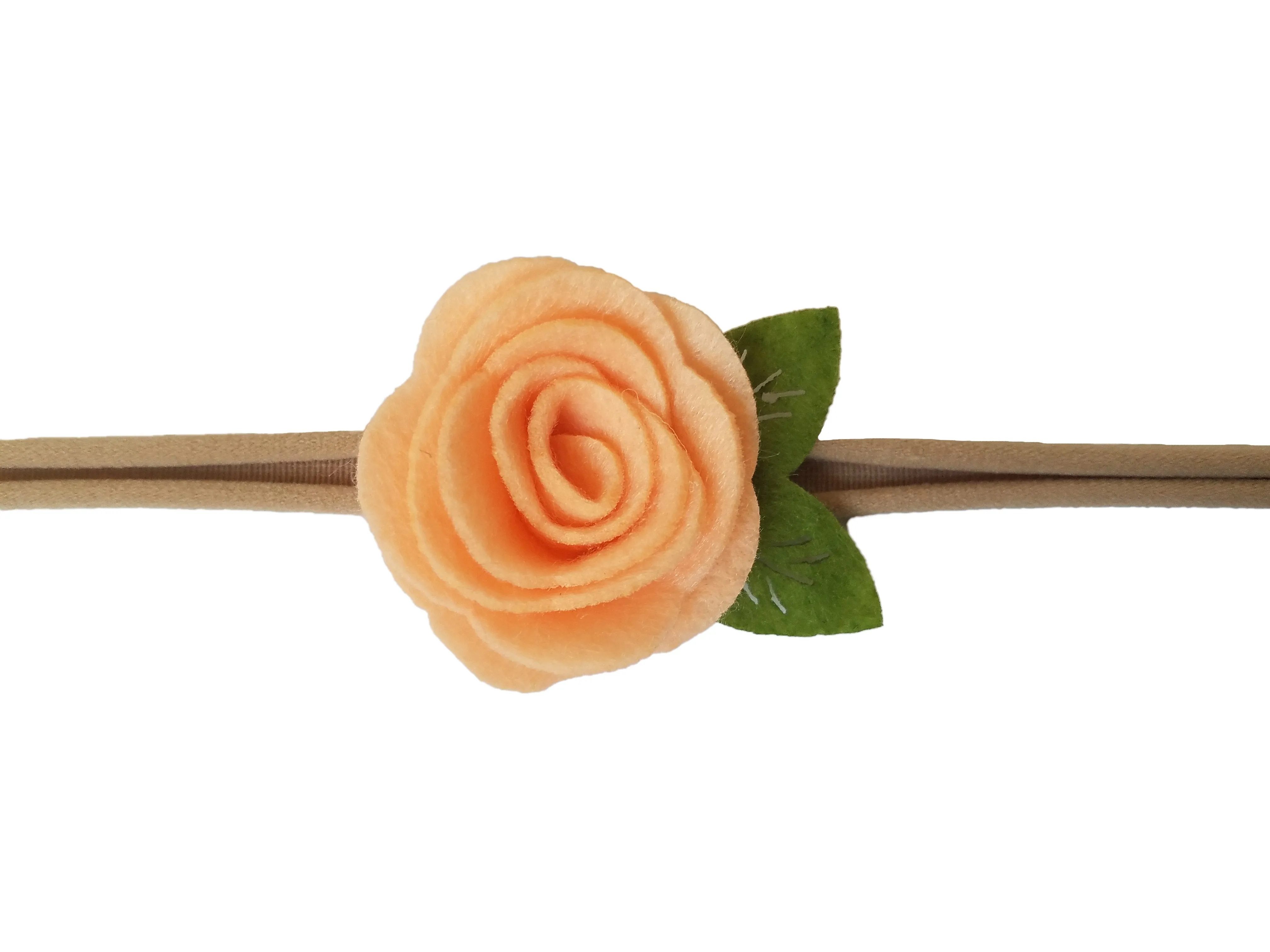 1.5" Fuchsia Felt flower Rose Headband