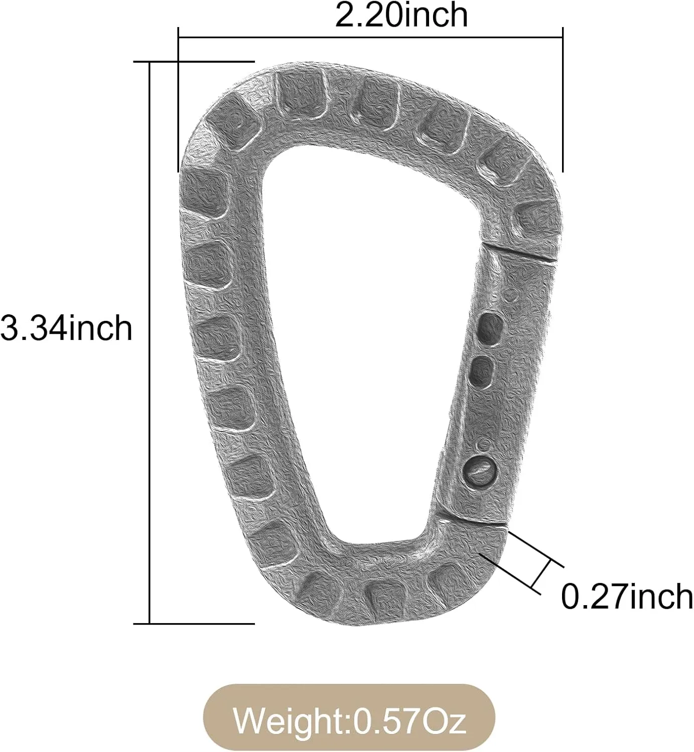 16 Pack Tactical Carabiners Keychain D Rings Spring Snap Gear Clip Utility Hooks Backpack Hanging Buckle Travelling for Camping