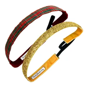 2 Pack | Holiday | Christmas Wrap It Up | Viva Diva Gold | 5/8 Inch