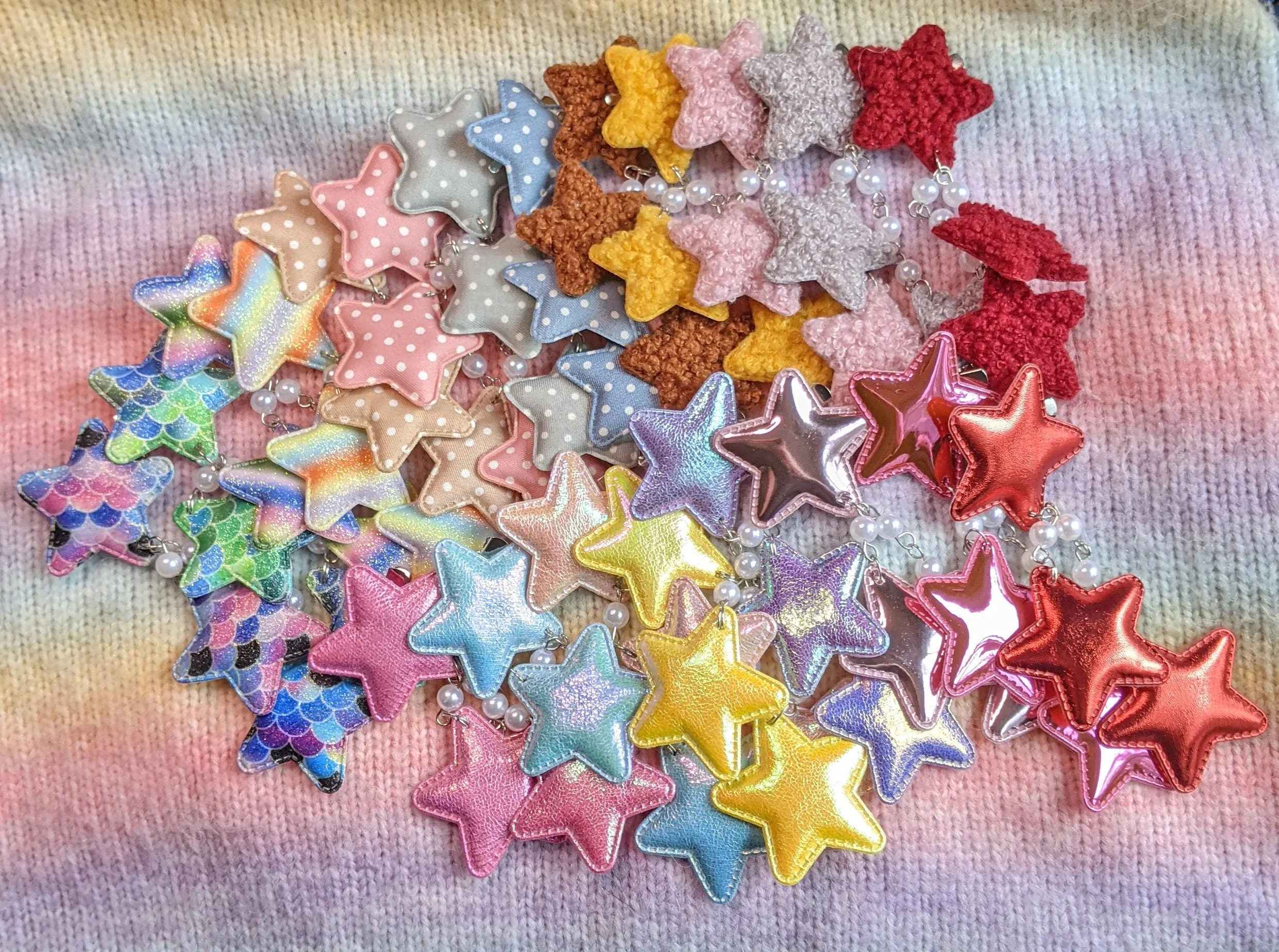 2-Way Polka Dot Star Clips- Choose your color