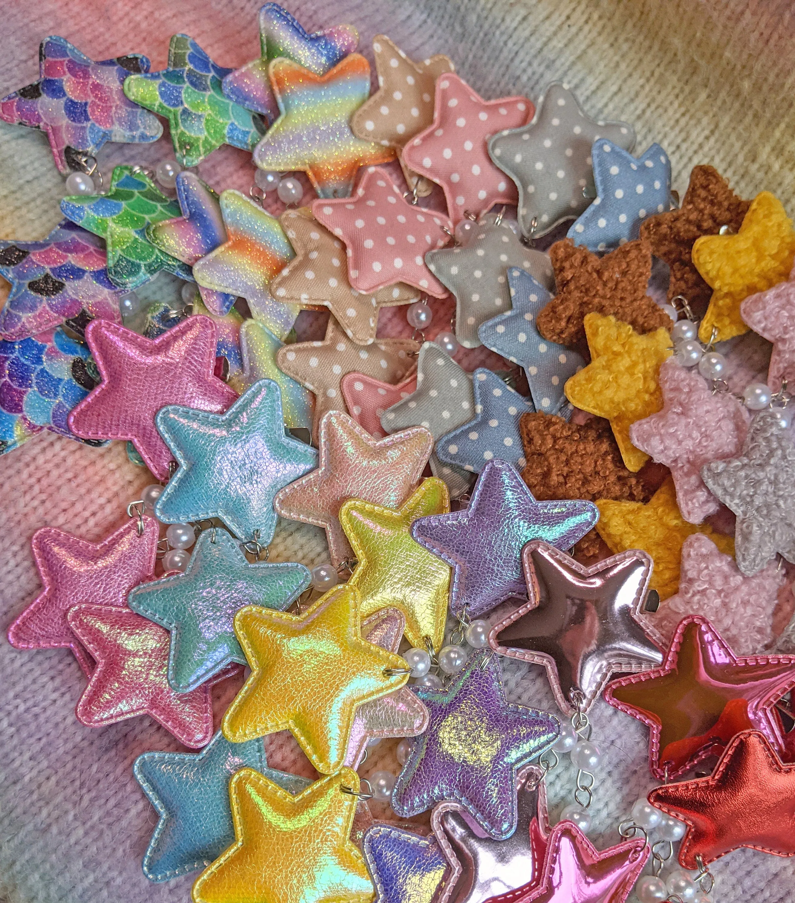 2-Way Polka Dot Star Clips- Choose your color