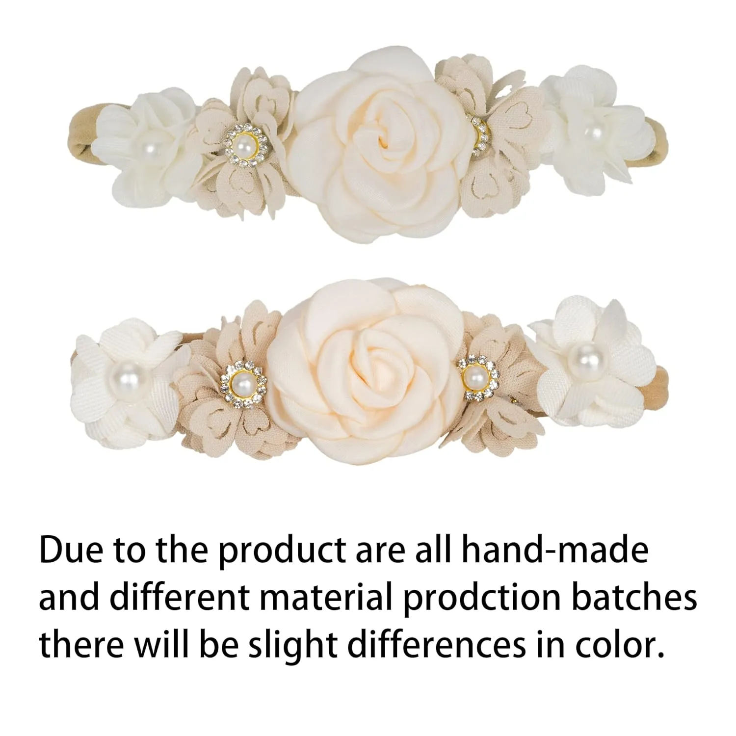 3PCS Baby Girl Flower Headbands Set Elastic Bow Hair Band Handmade Bow For Newborn Infant Toddler Pack
