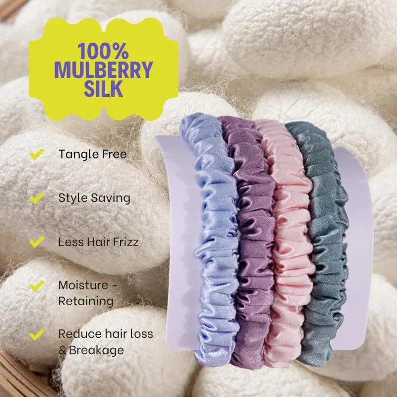 4 Pack Mini Silk Scrunchies - Lithe - dropshipping
