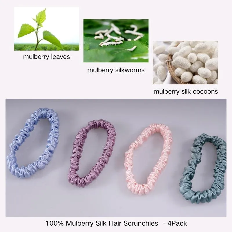 4 Pack Mini Silk Scrunchies - Lithe - dropshipping