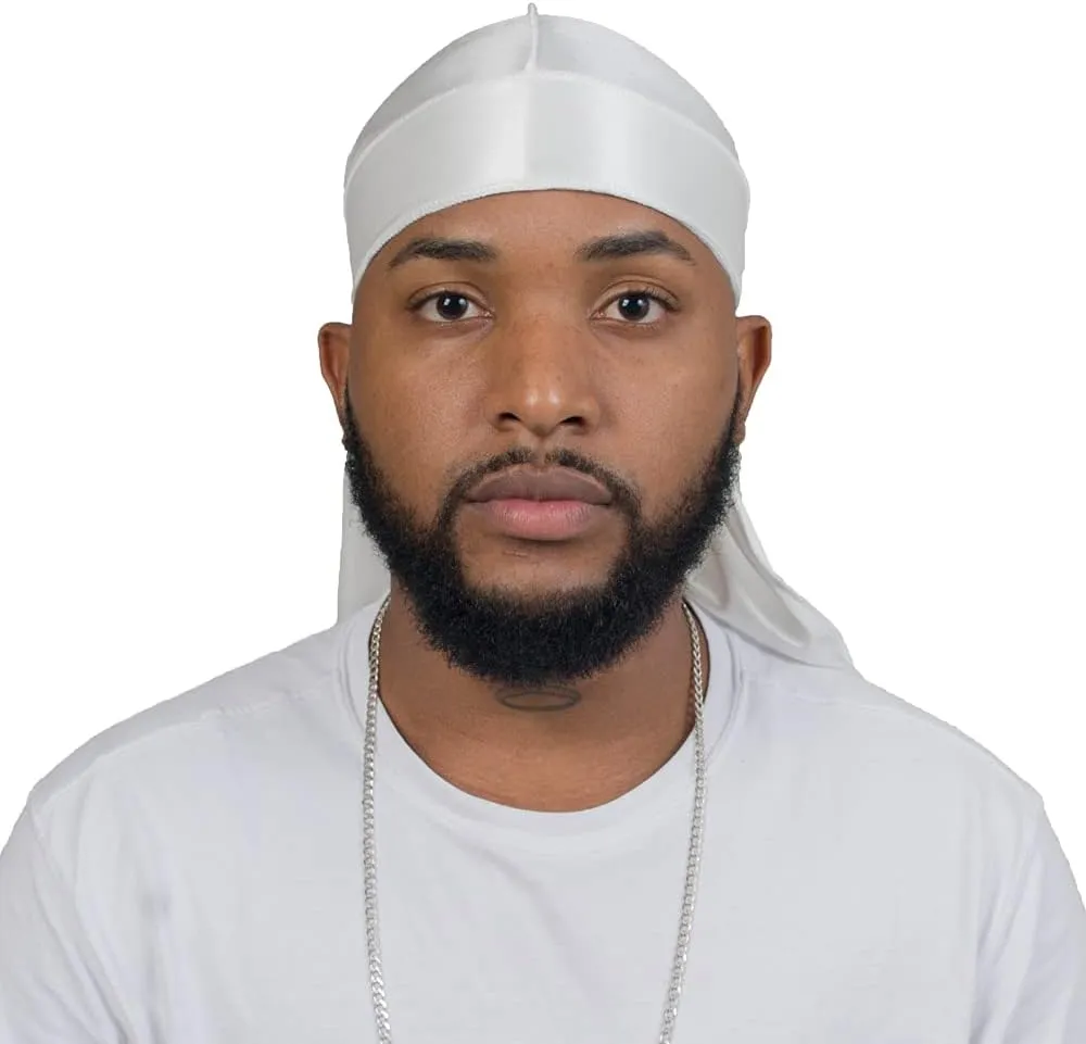 4PCS Silky Durags for Men Women 360 Waves with 1 Wave Cap, Silky Satin Durag Extra Long Tails