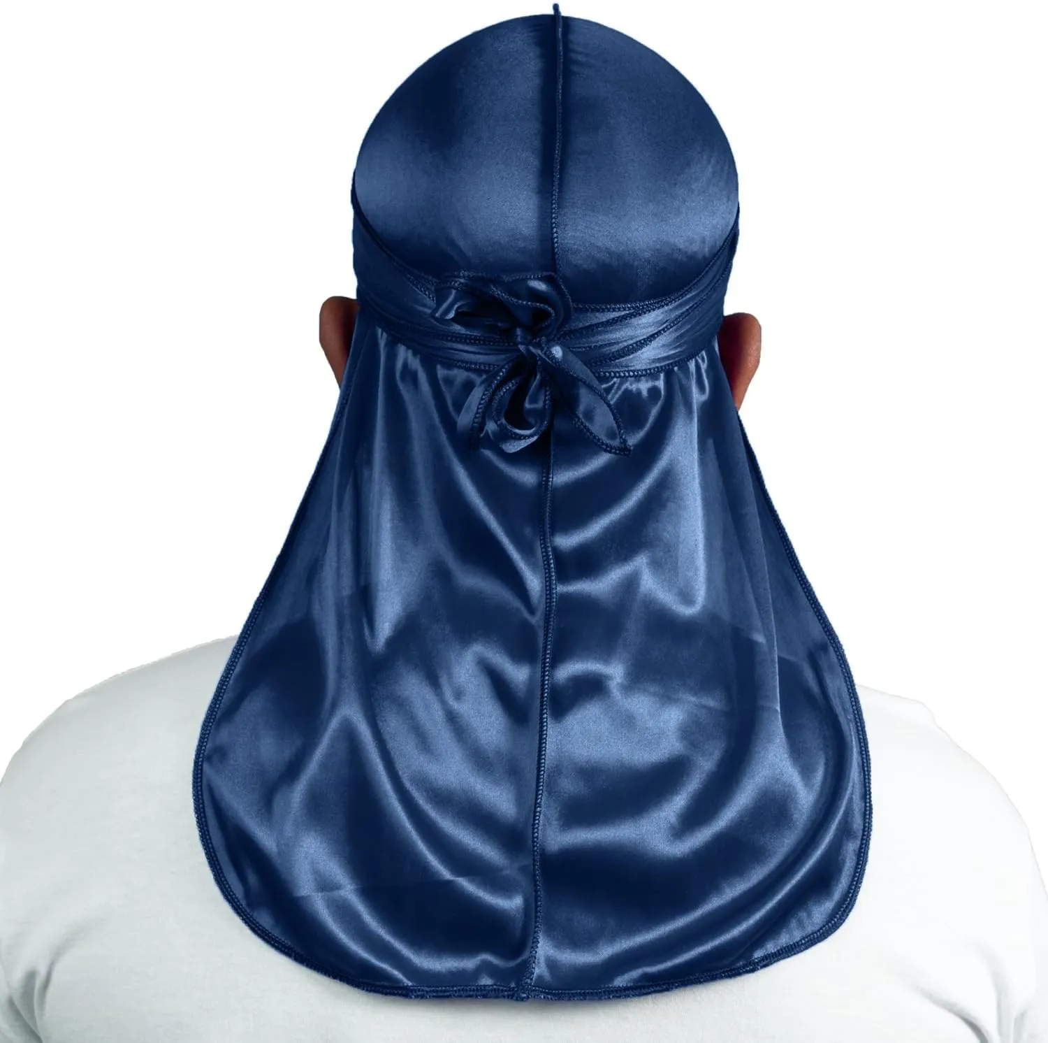 4PCS Silky Durags for Men Women 360 Waves with 1 Wave Cap, Silky Satin Durag Extra Long Tails
