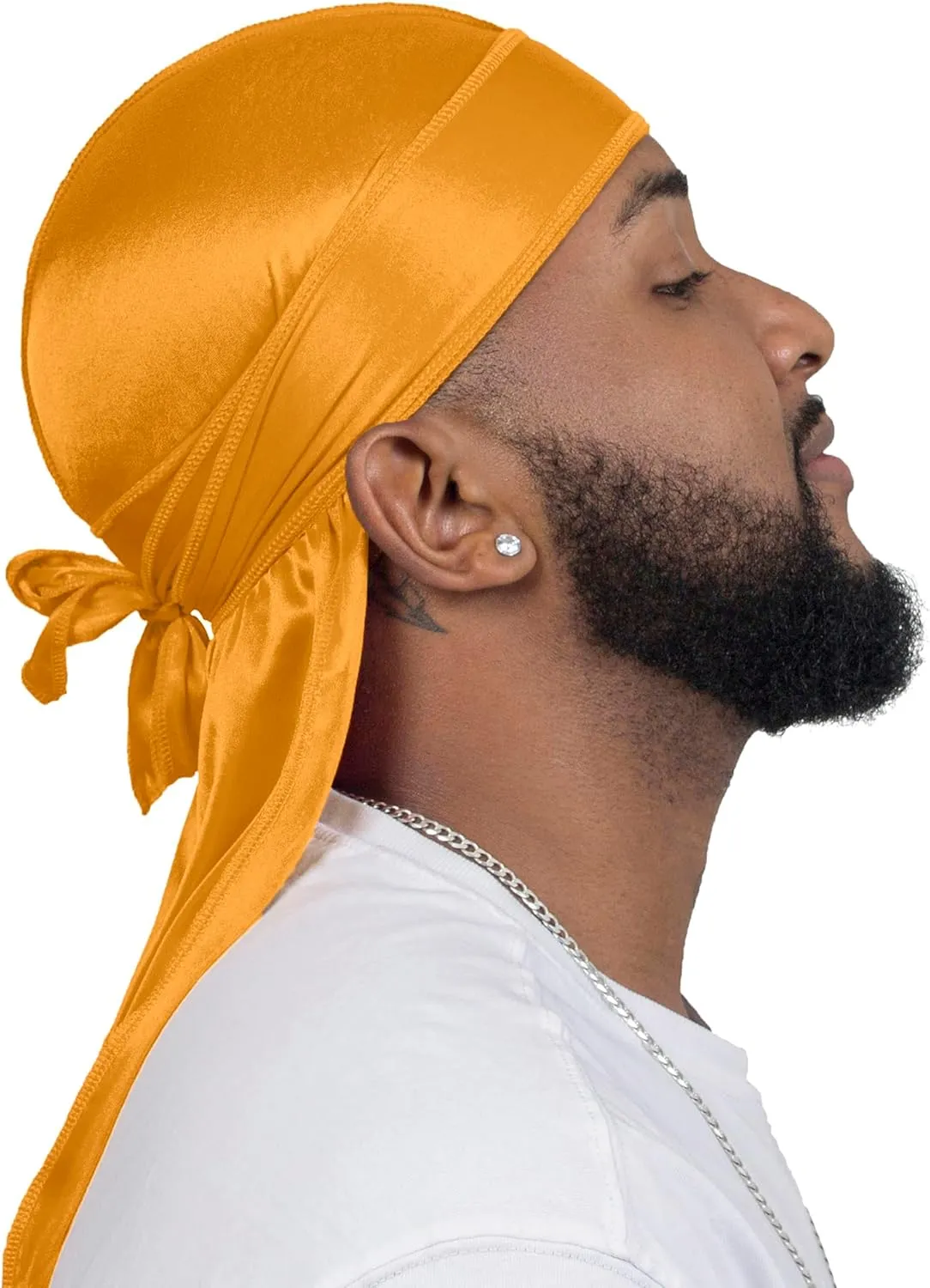 4PCS Silky Durags for Men Women 360 Waves with 1 Wave Cap, Silky Satin Durag Extra Long Tails
