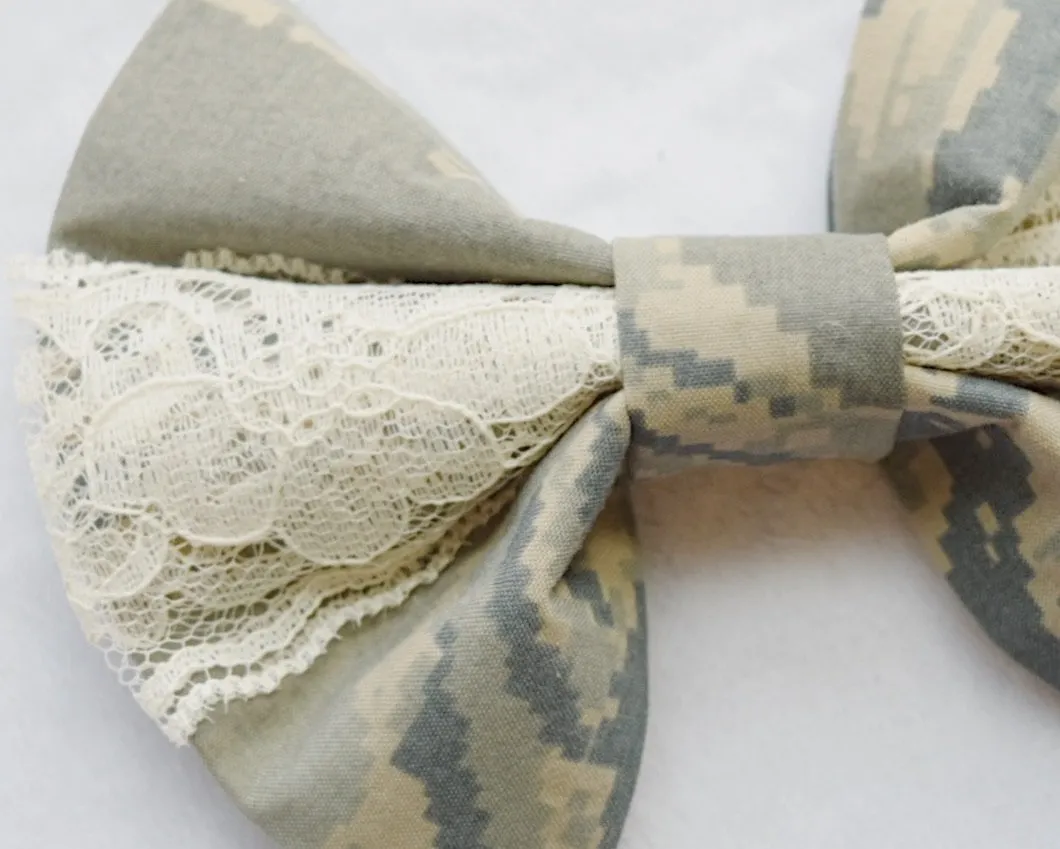 Air Force ABU Camo Hair Bow