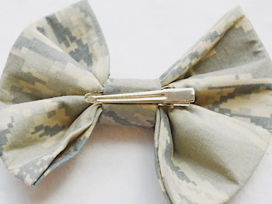 Air Force ABU Camo Hair Bow