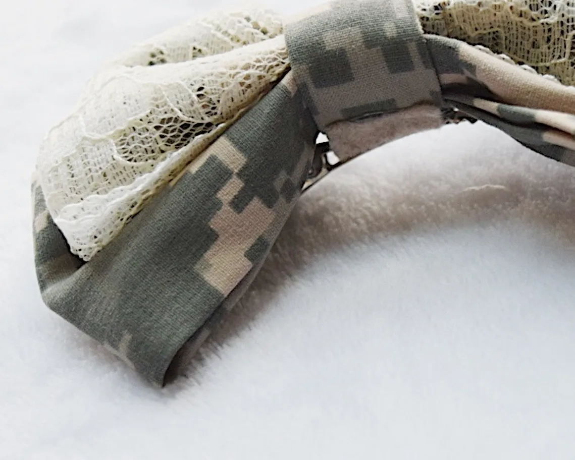 Army ACU Camo Hair Bow