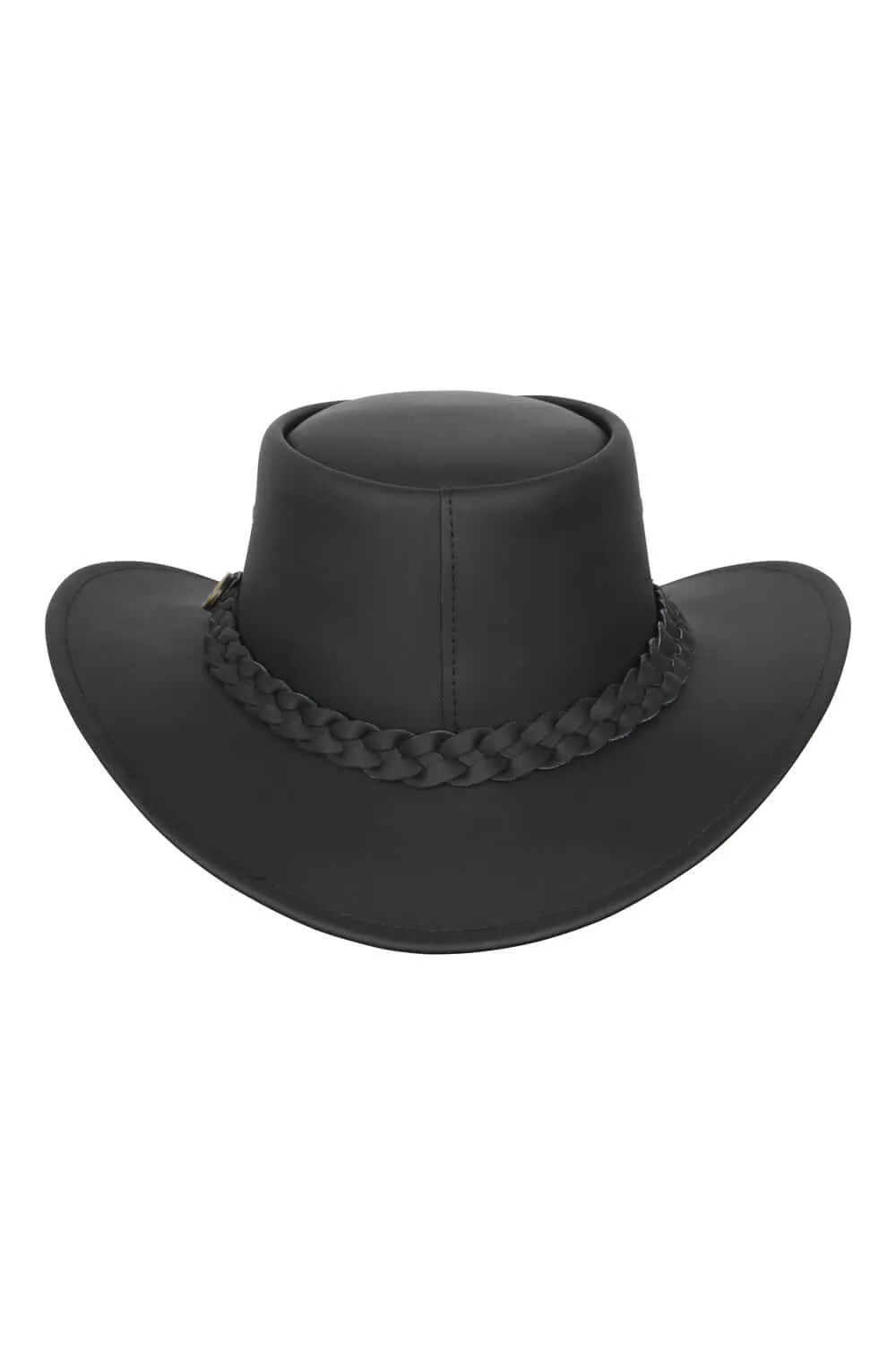 Australian Style Leather Bush Hat Cowboy Mens Womens Hat Black