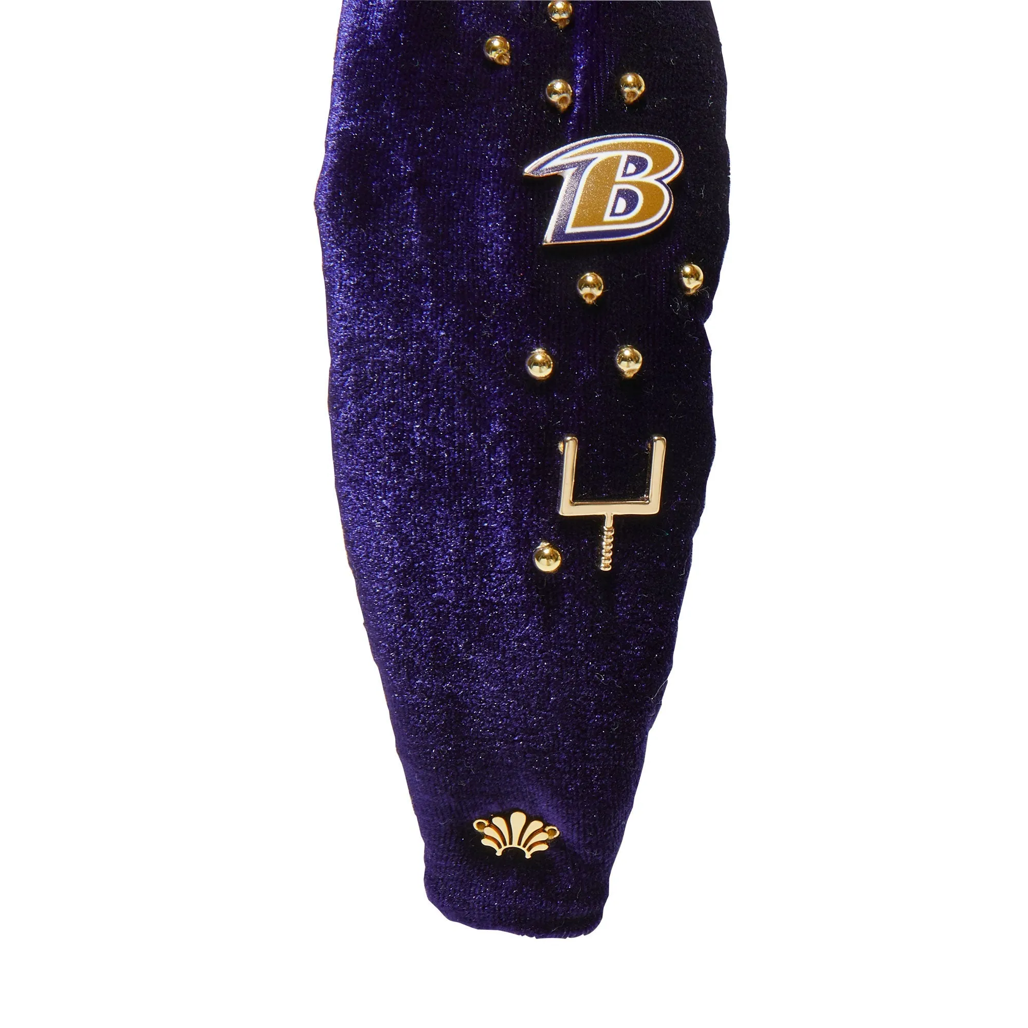 BALTIMORE RAVENS LELE SADOUGHI X NFL PURPLE EMBELLISHED KNOTTED HEADBAND