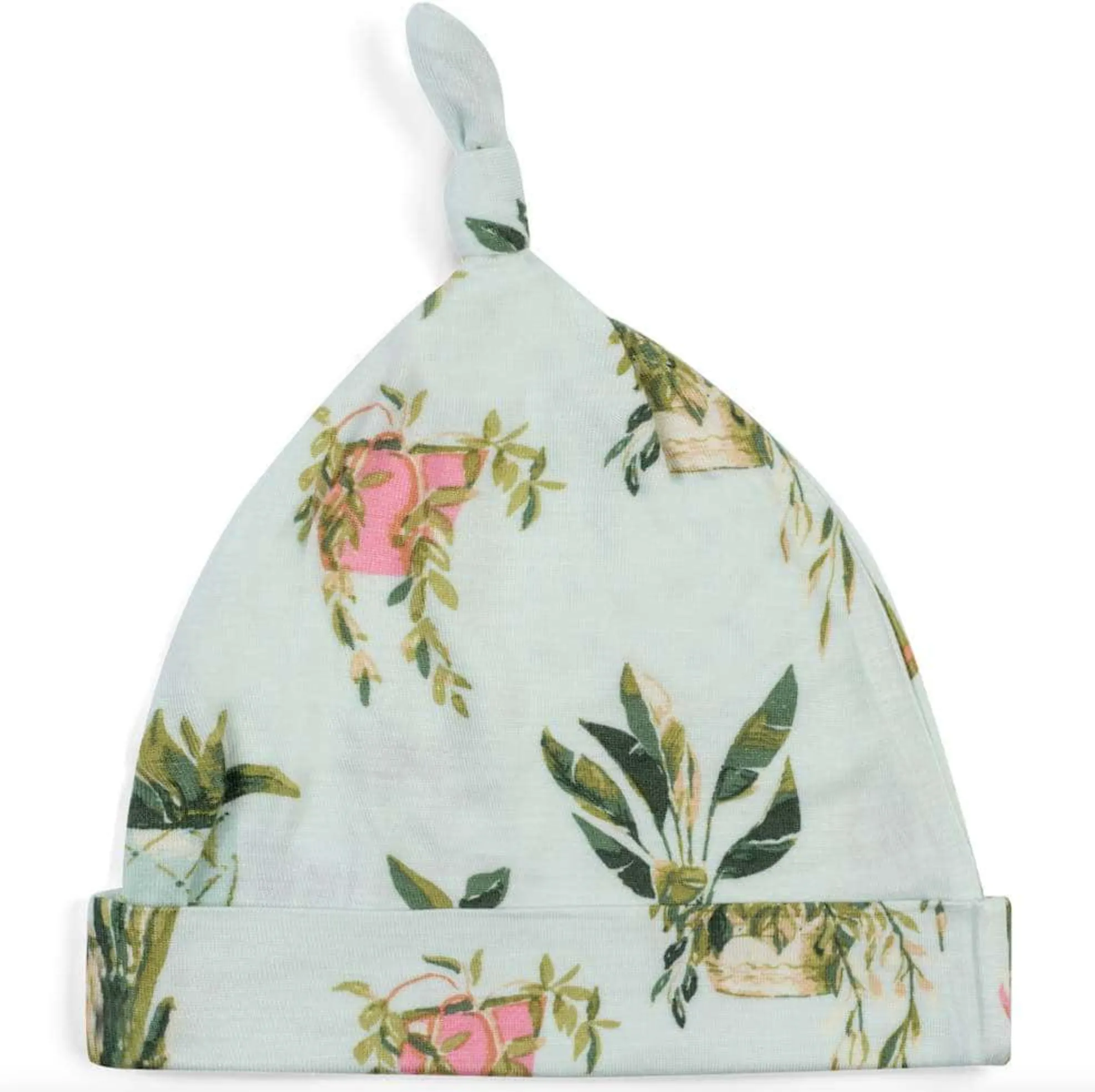Bamboo Knotted Beanie Hat- Potted Plants