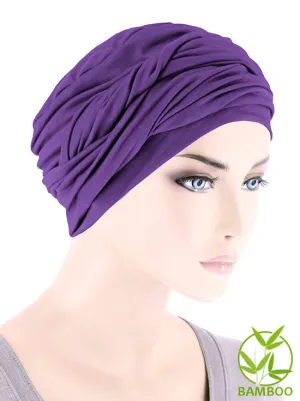 Bamboo Twisty Turban Purple