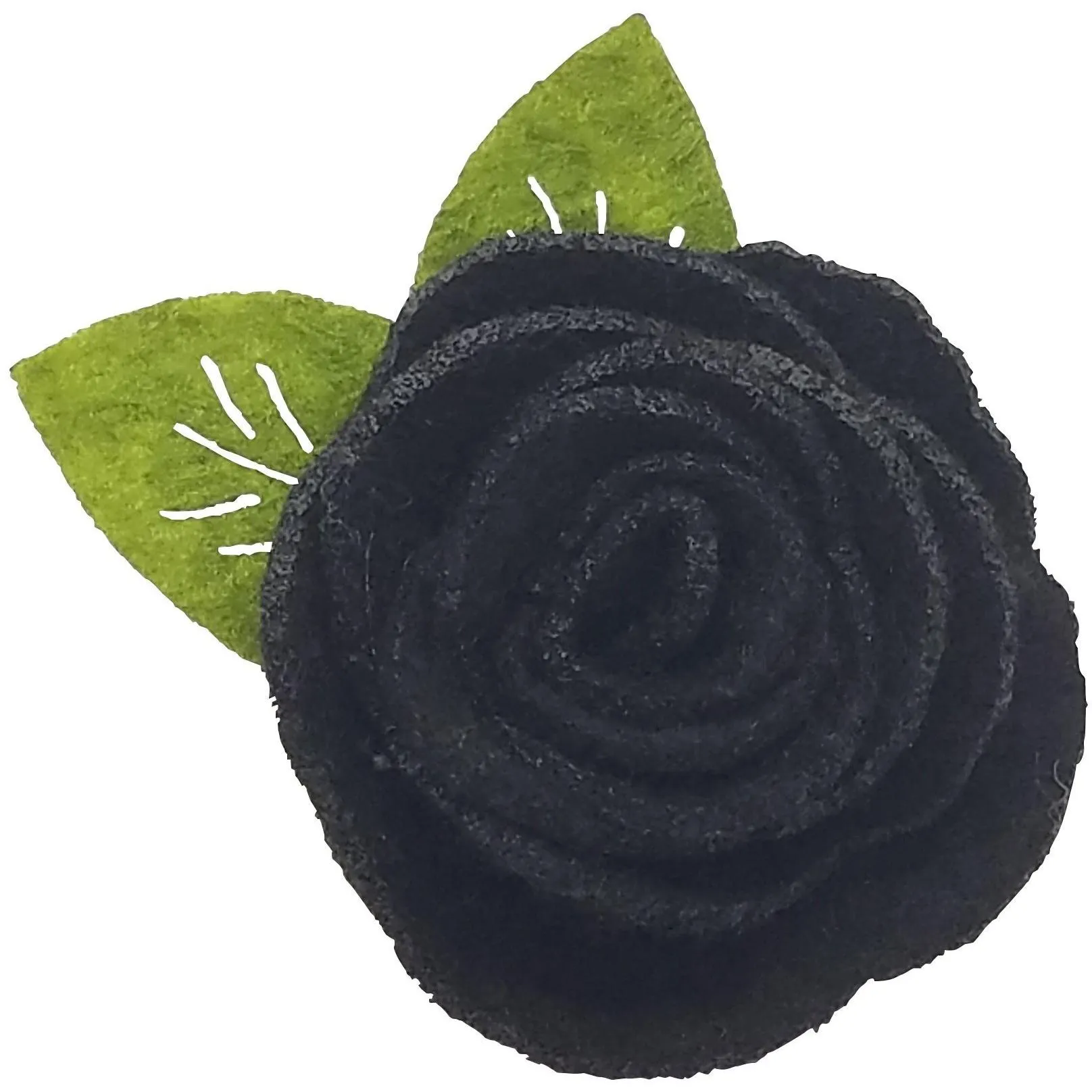 Beige/Brown 1.5" Felt Flower Rose Clip