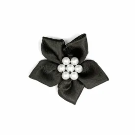 Black Satin Star with Pearls (Pack of 20)