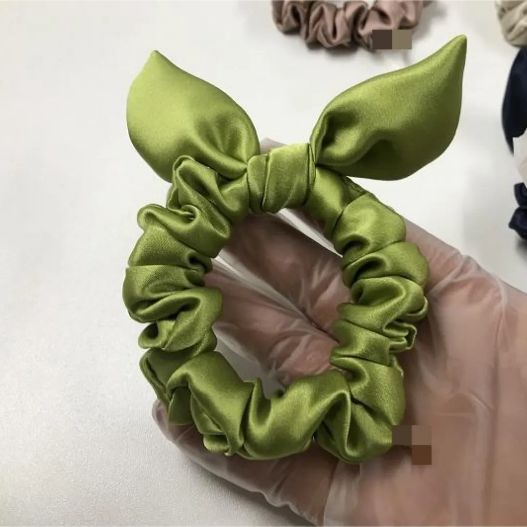 Bow Silk Scrunchie Custom Wholesale
