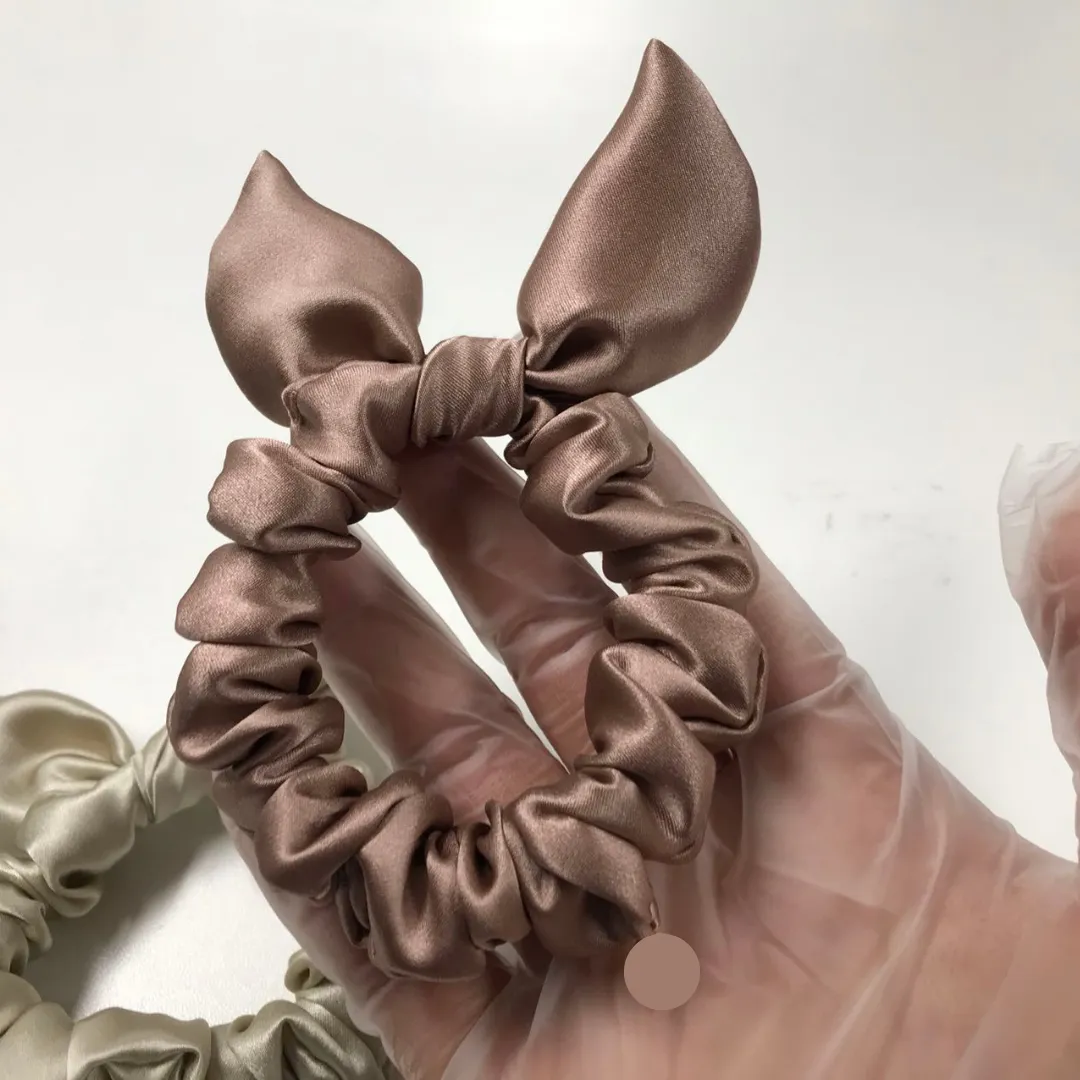 Bow Silk Scrunchie Custom Wholesale