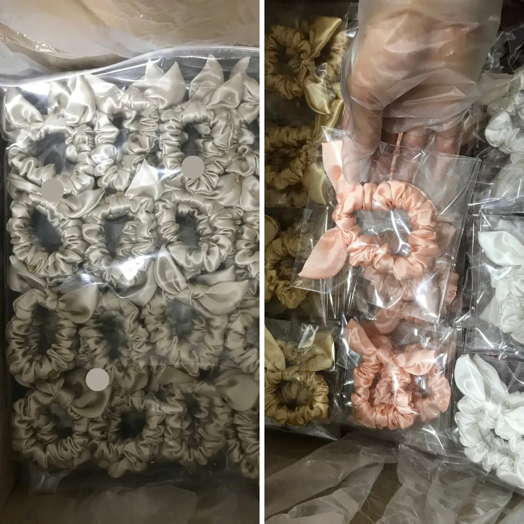 Bow Silk Scrunchie Custom Wholesale
