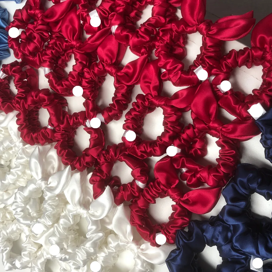Bow Silk Scrunchie Custom Wholesale