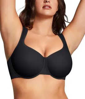 BRABIC Minimizer Bras for Women Full Coverage with Supportive Underwire Unlined Plus Size Seamless Bra for Heavy Breast