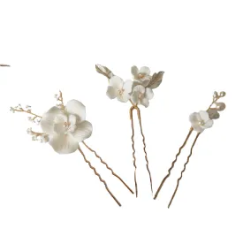 Bree Porcelain Floral Hair Pins