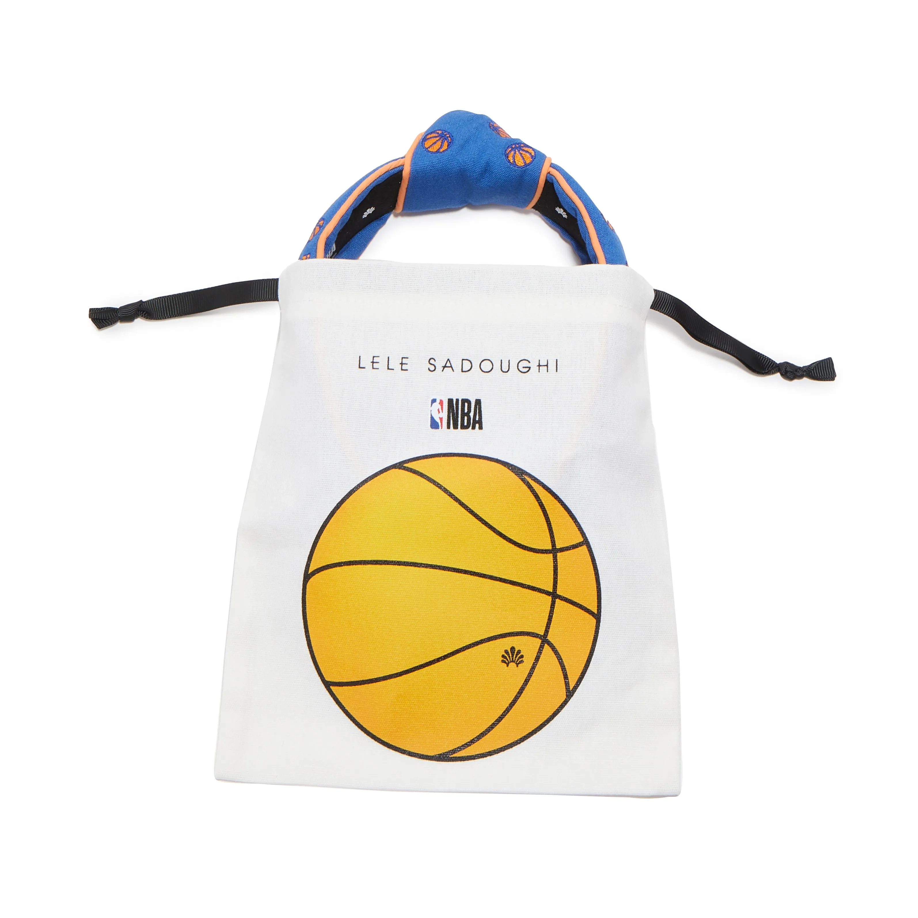 BROOKLYN NETS LELE SADOUGHI / NBA JET EMBROIDERED KNOTTED HEADBAND