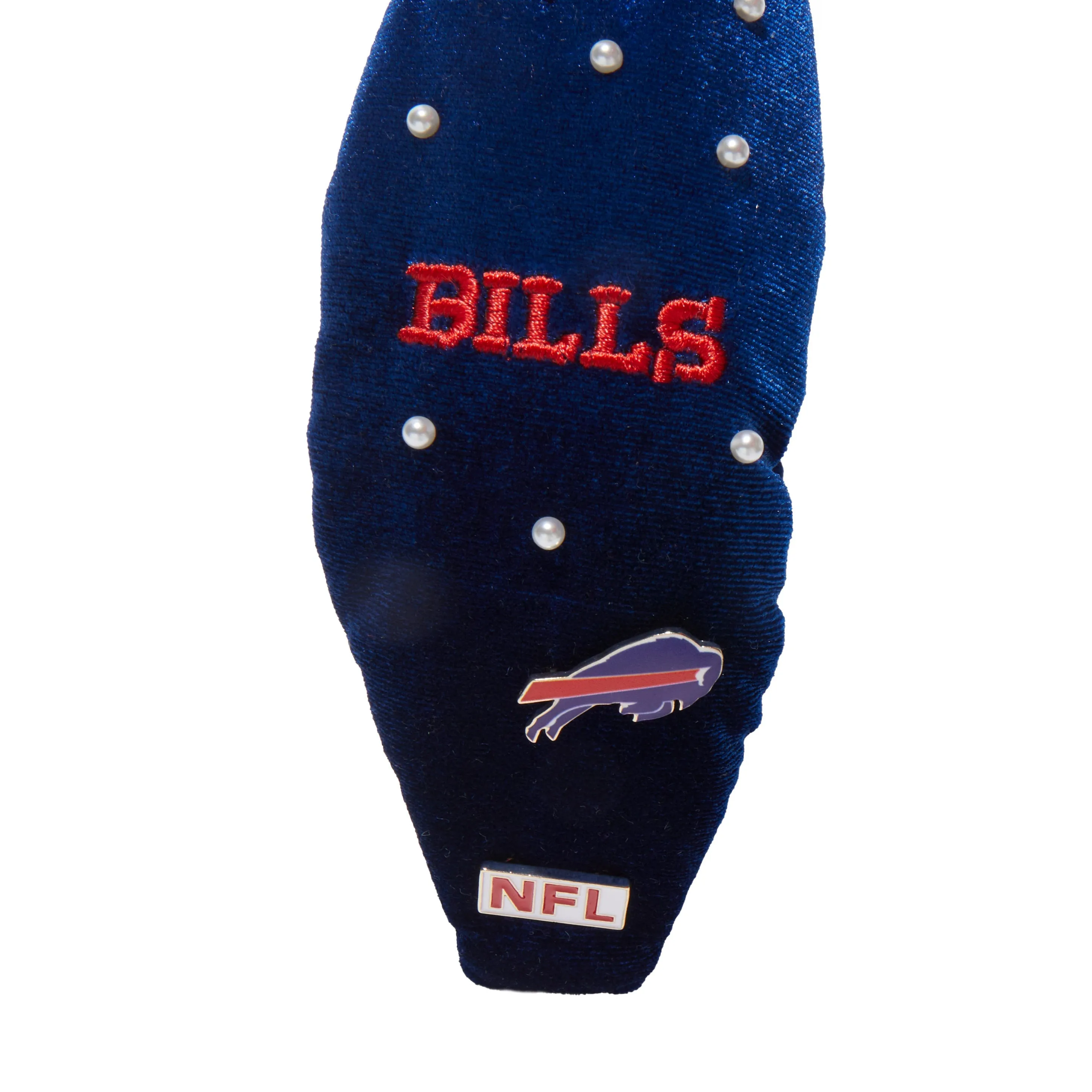 BUFFALO BILLS LELE SADOUGHI X NFL BLUE EMBELLISHED KNOTTED HEADBAND