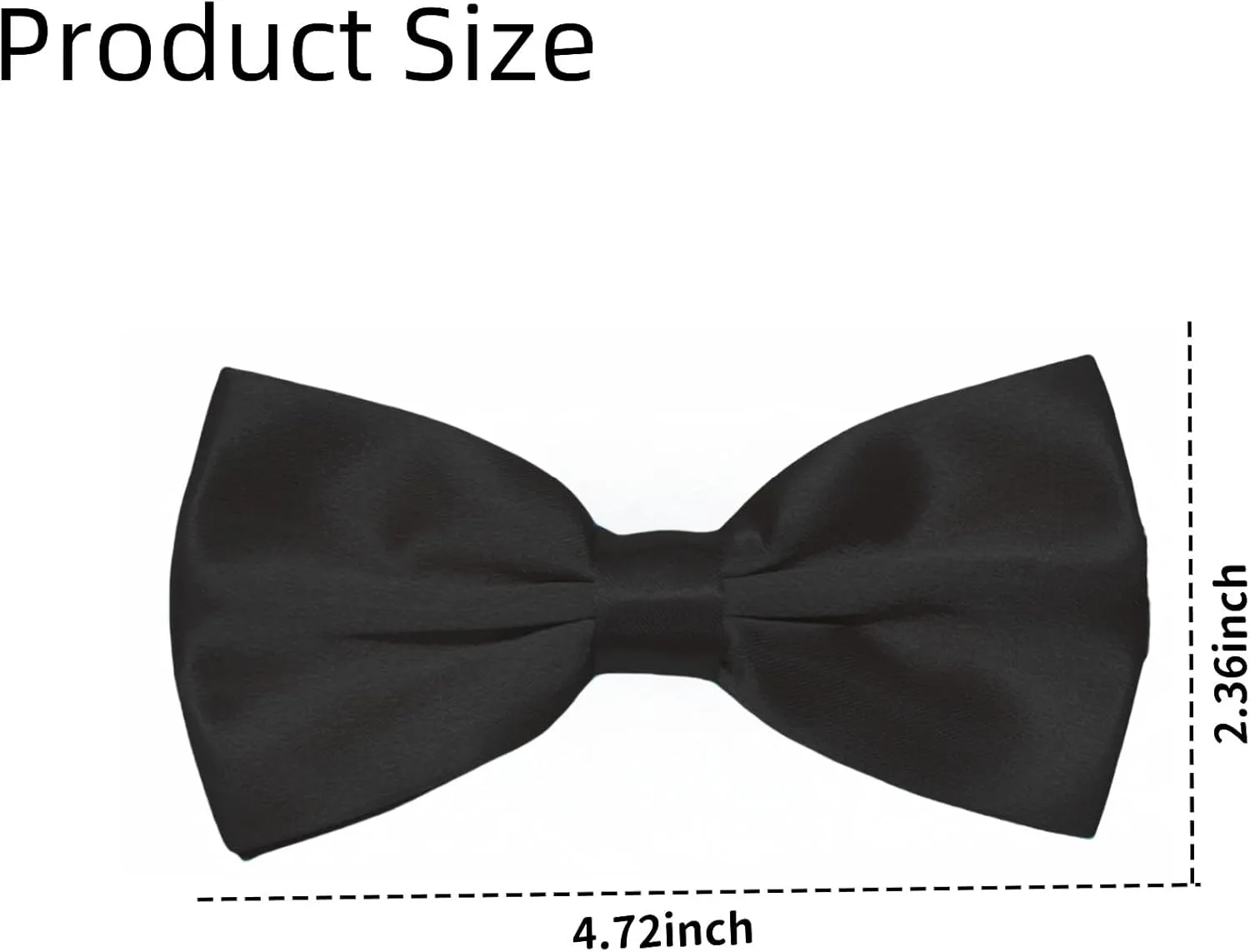 Classic Bow Tie Adjustable Neck Bow Tie Solid Color Satin Bow Tie for Men Wedding Party Graduation Gifts Dress up