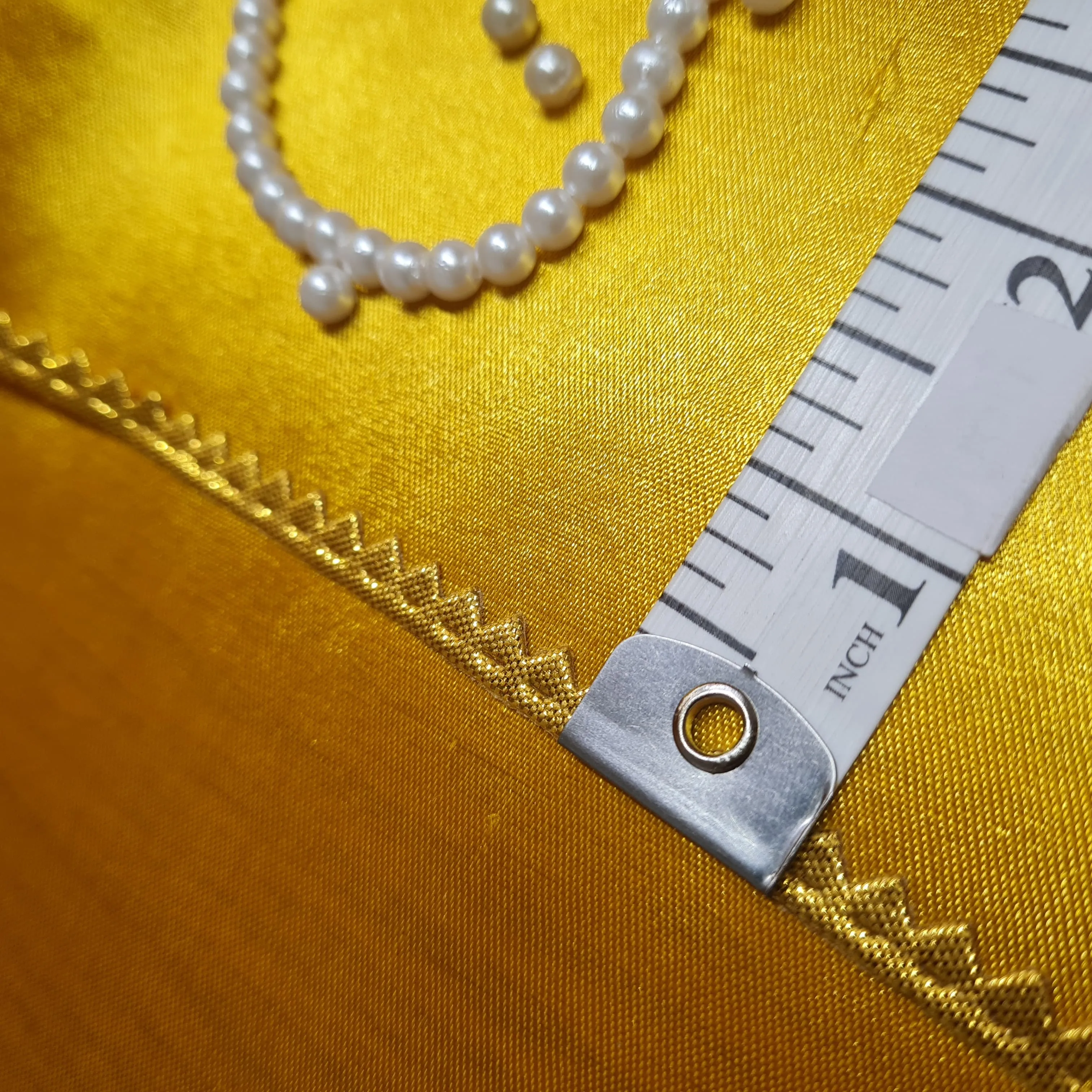 Classic Bright Gold Chevron Piping Lace