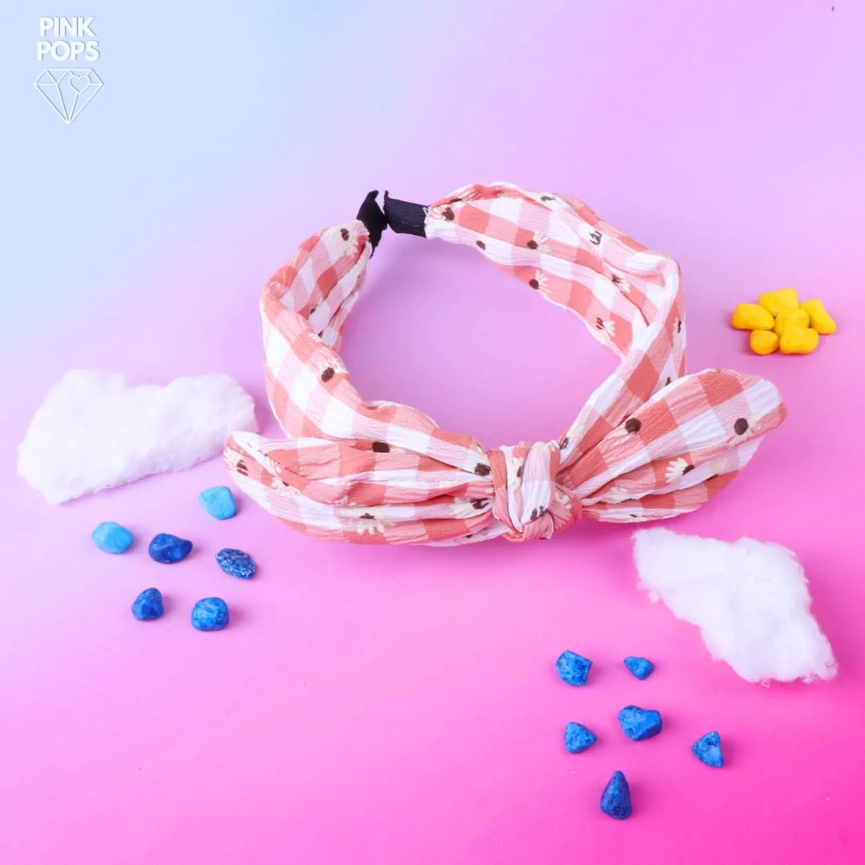Dual-Tone Chess Bow Knotted Headbands