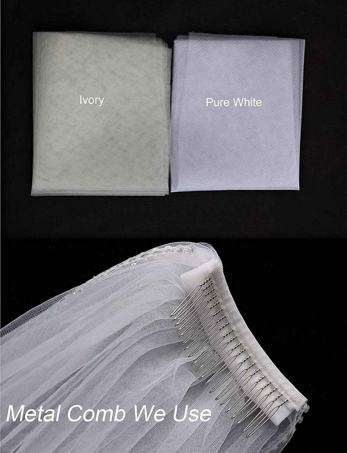 EllieWely Long Cathedral Length 1 Tier Lace Wedding Bridal Veil F17
