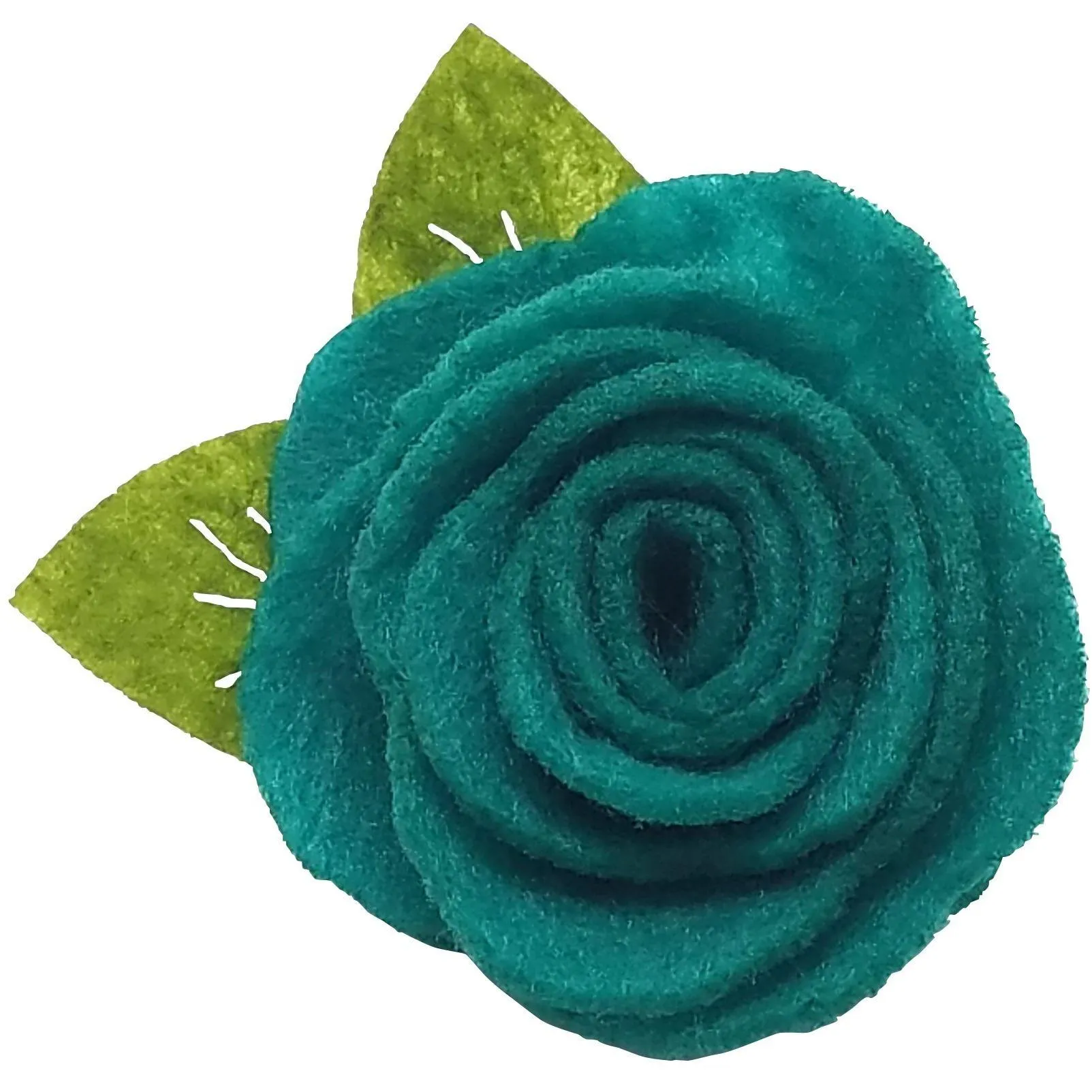 Fuchsia 1.5" Felt Flower Rose Clip