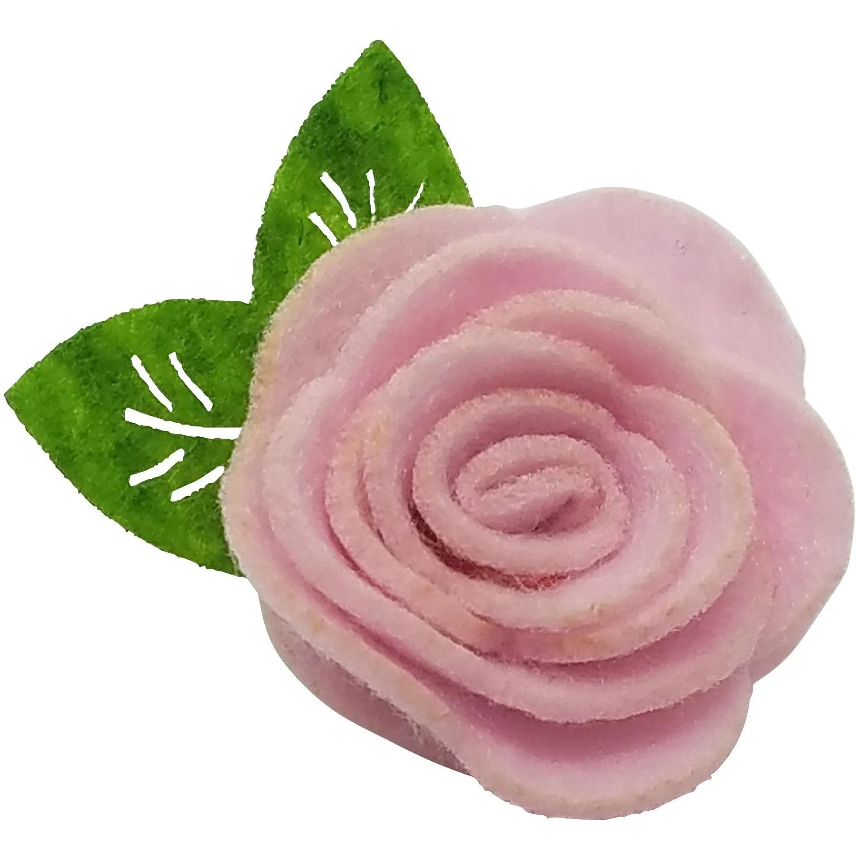 Fuchsia 1.5" Felt Flower Rose Clip