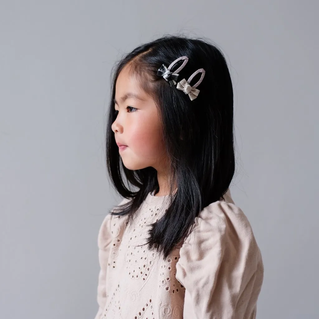 Gingham Bow Clic Clacs