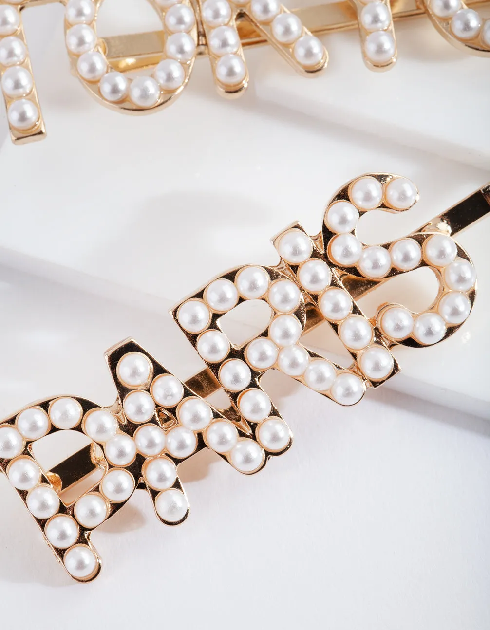 Gold Pearl Paris & Tokyo Hair Clip Pack