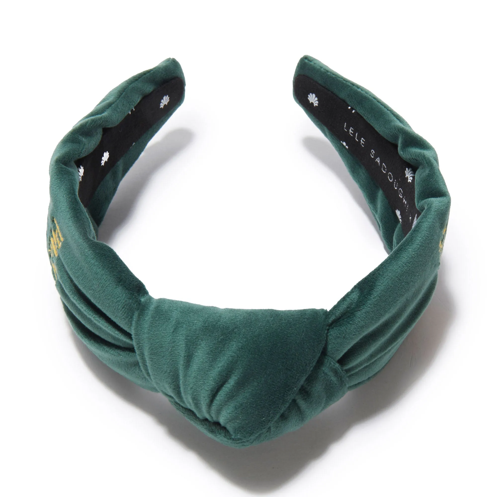 GREEN BAY PACKERS LELE SADOUGHI X NFL GREEN EMBROIDERED KNOTTED HEADBAND