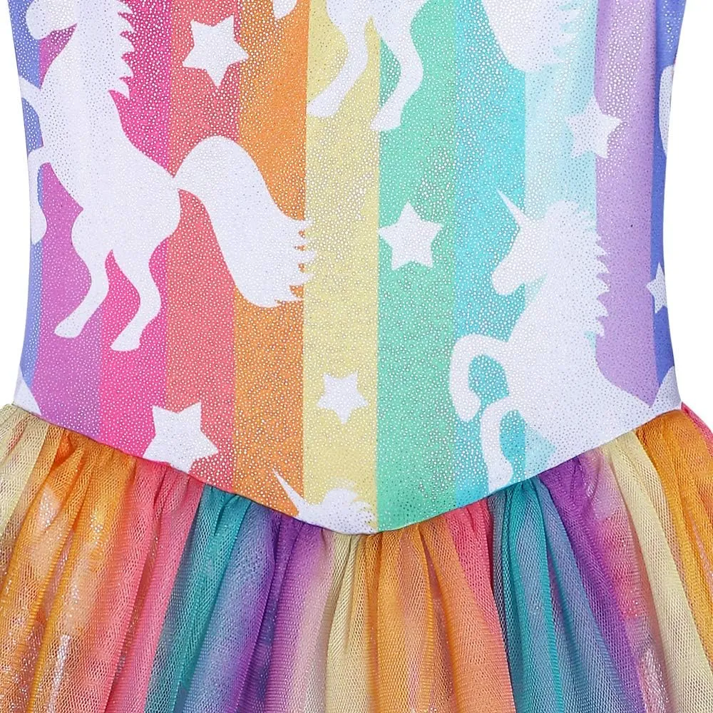 Gymnastics Skirted Leotards Ballet Tutu Dance Dress Mermaid Unicorn Gymnastic Skirt (Baby/Toddler/Big Girls)