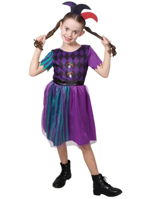 Harlequin Jester Girls Halloween Costume