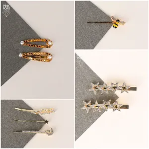 Honey Bee Hair Clips