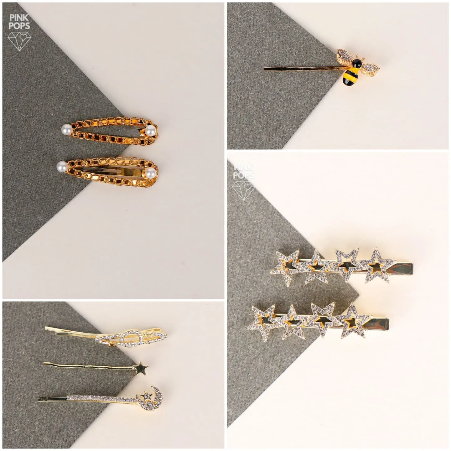 Honey Bee Hair Clips