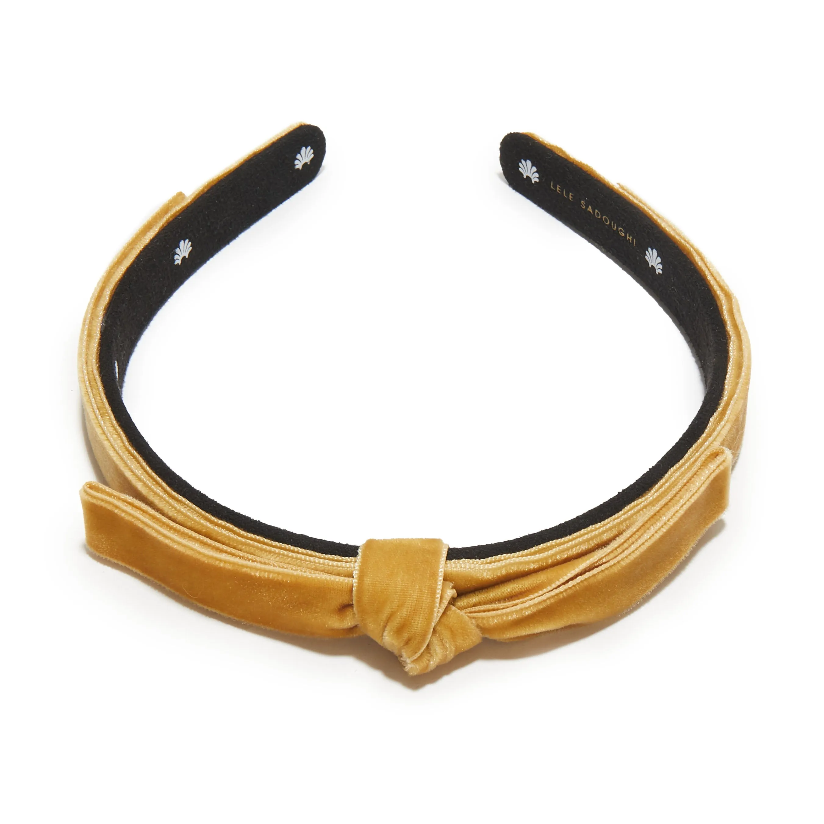 KHAKI BARDOT SLIM RIBBON HEADBAND