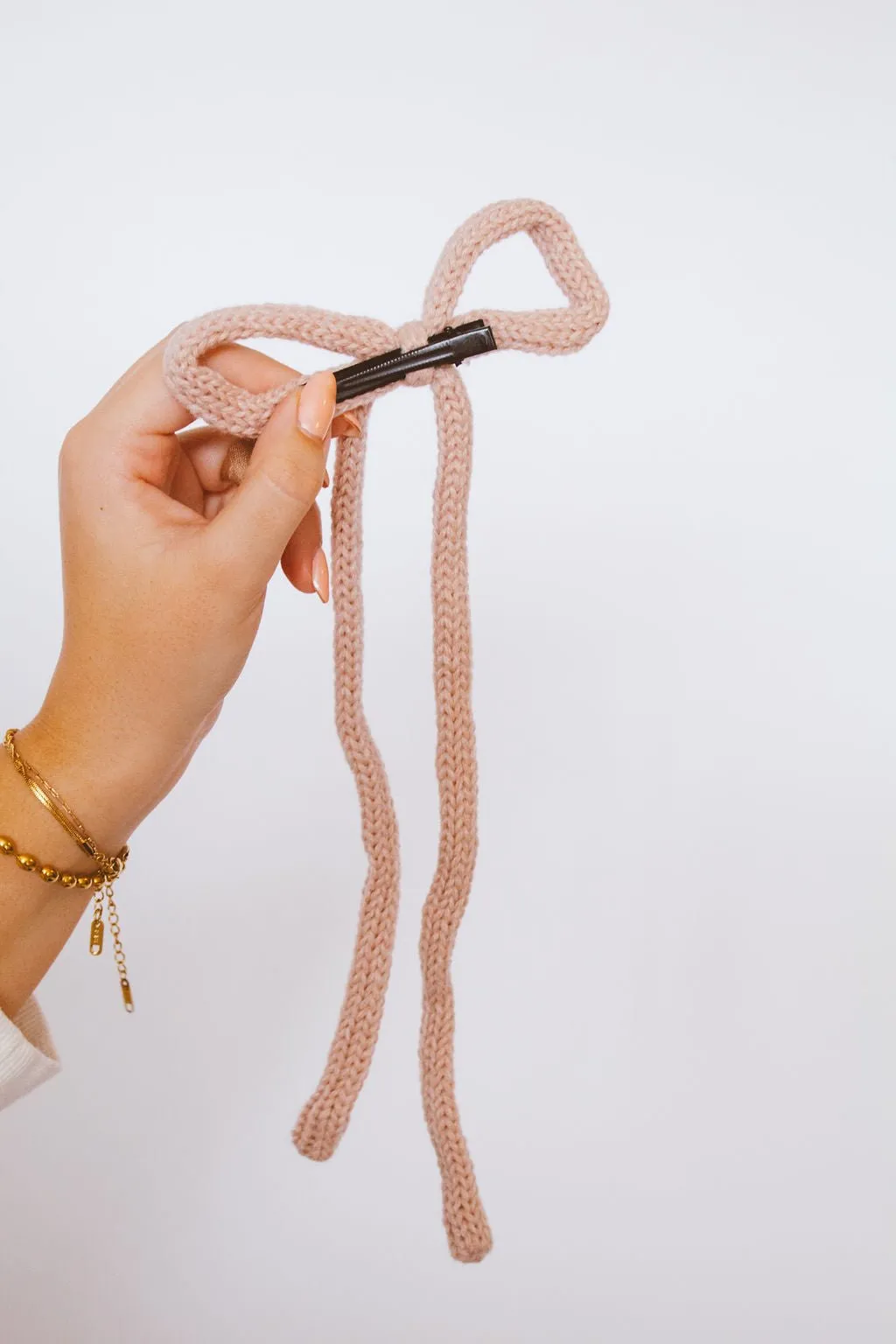 Knit Long Bow Clip