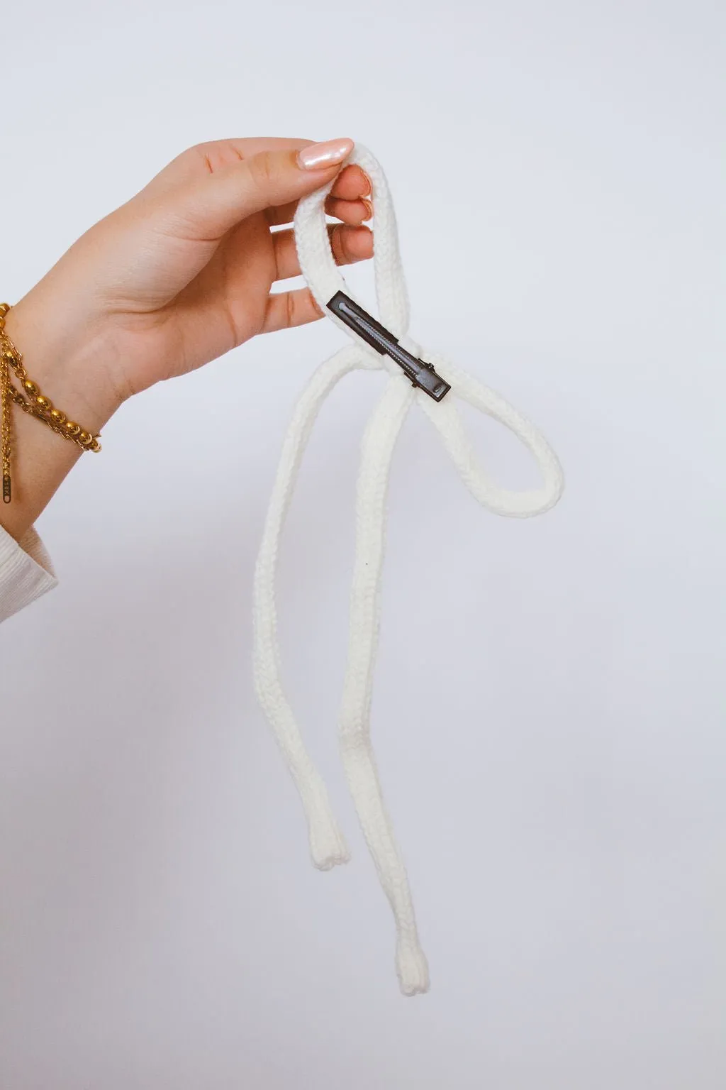 Knit Long Bow Clip