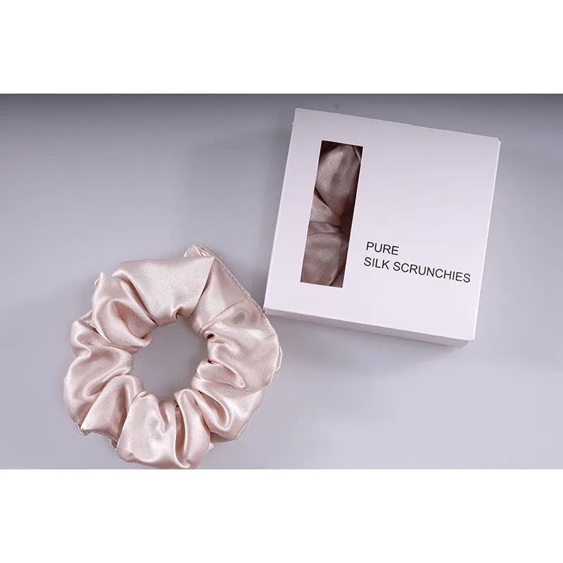 Large Silk Scrunchies - Nude - Dropshipping