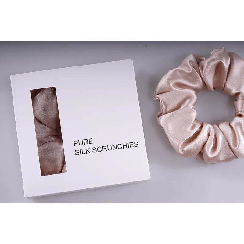 Large Silk Scrunchies - Nude - Dropshipping