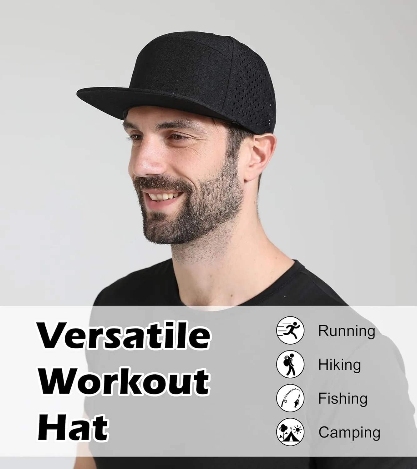 LiuSuper XXL Snapback Hats for Men, Flat Brim Hats for Men, Adjustable Mesh Trucker Hat for Women Big Head