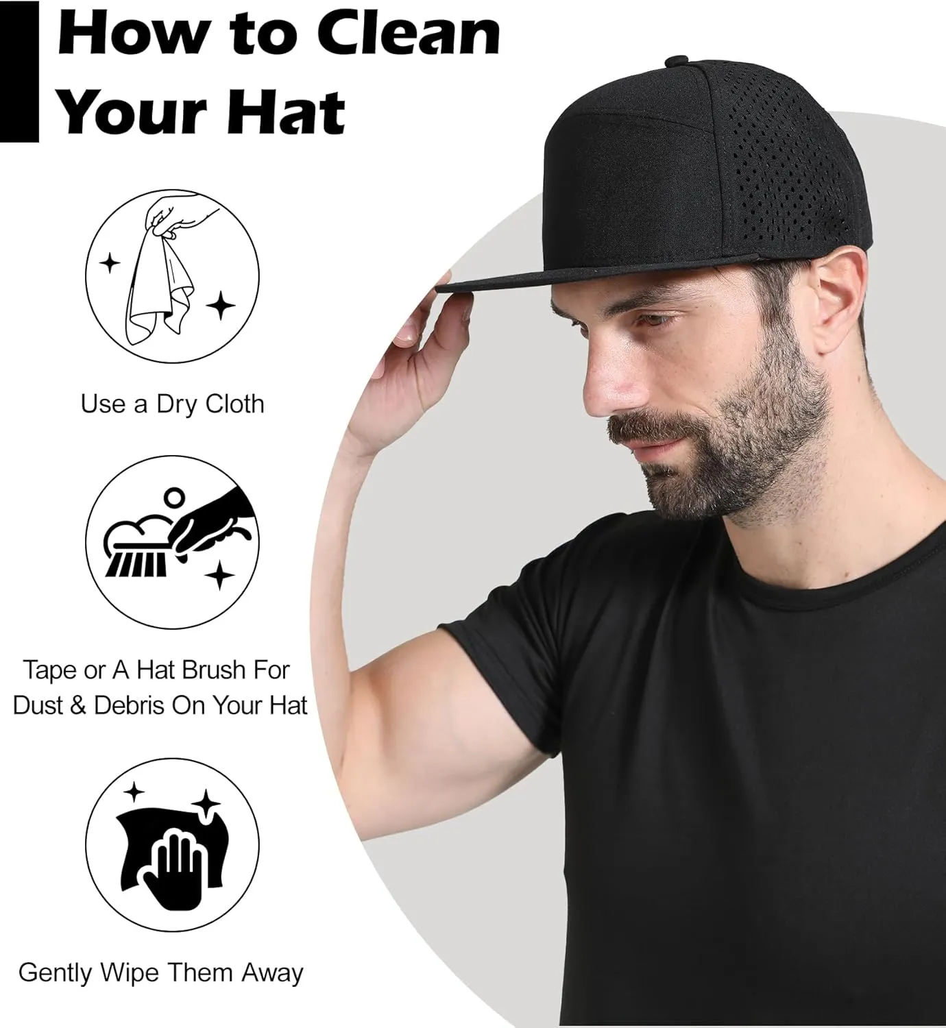 LiuSuper XXL Snapback Hats for Men, Flat Brim Hats for Men, Adjustable Mesh Trucker Hat for Women Big Head