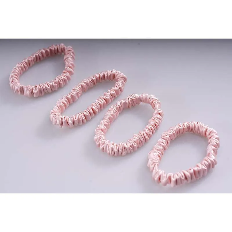 Mini scrunchies silk - Rose Gold - 4 Pack - dropshipping